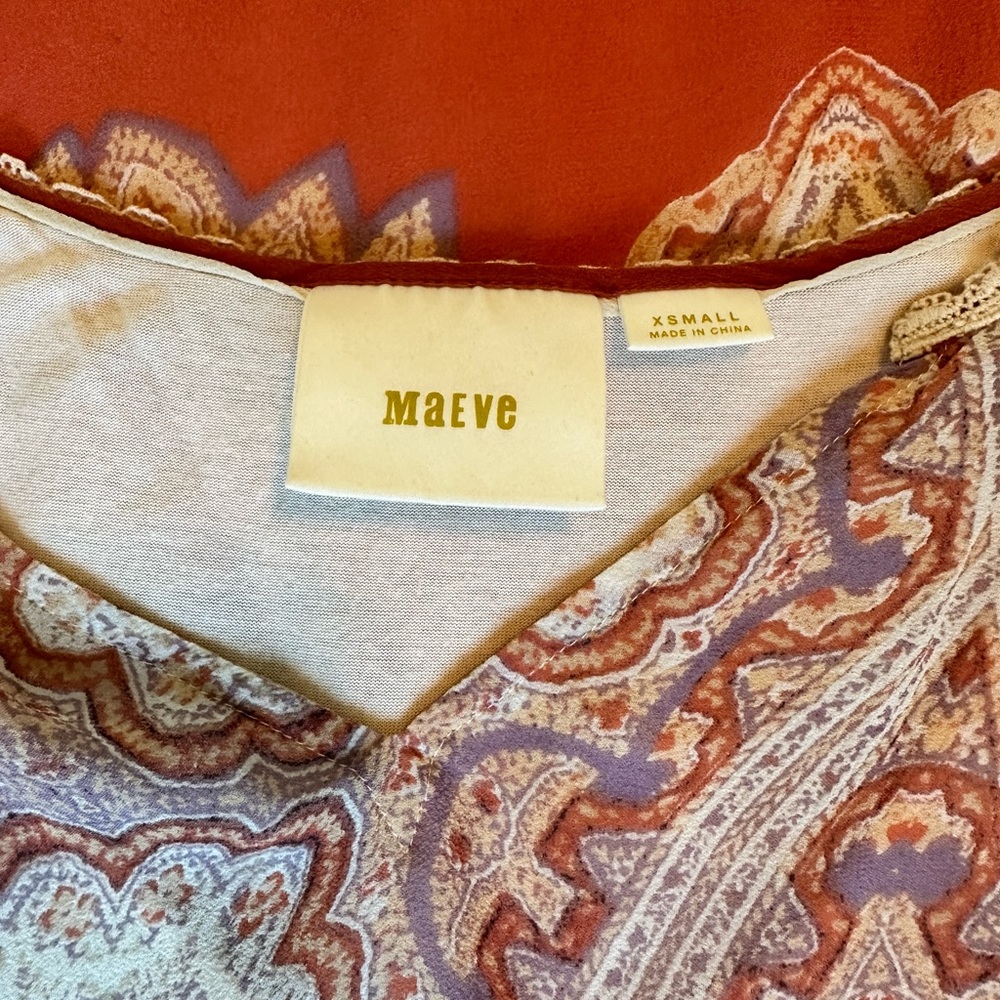 Anthropology Maeve Silk Top - Picture 6 of 7